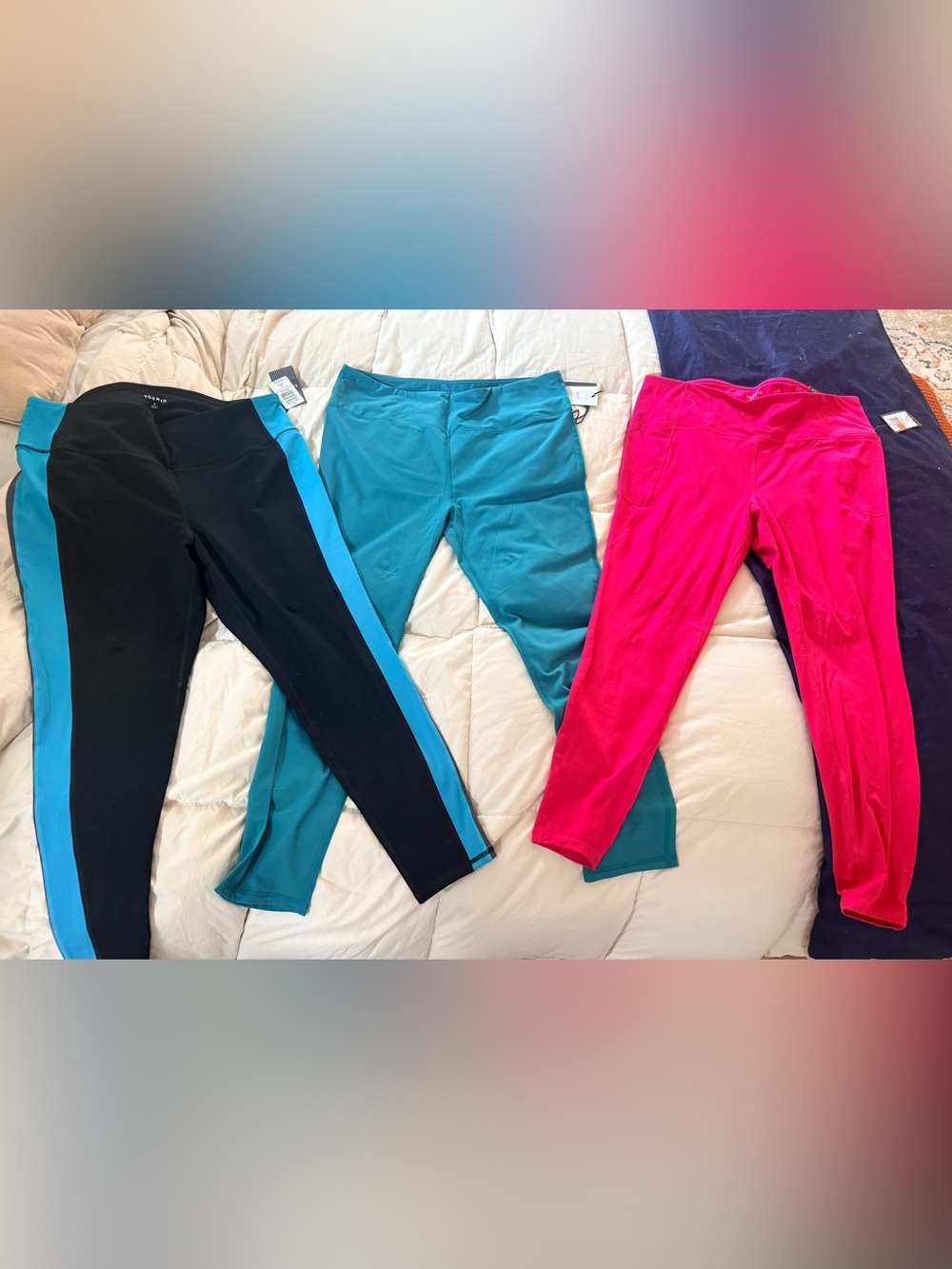Plus Size Active Bundle Blue blk torrid 2, Teal mono b size 3x, pink torrid 2